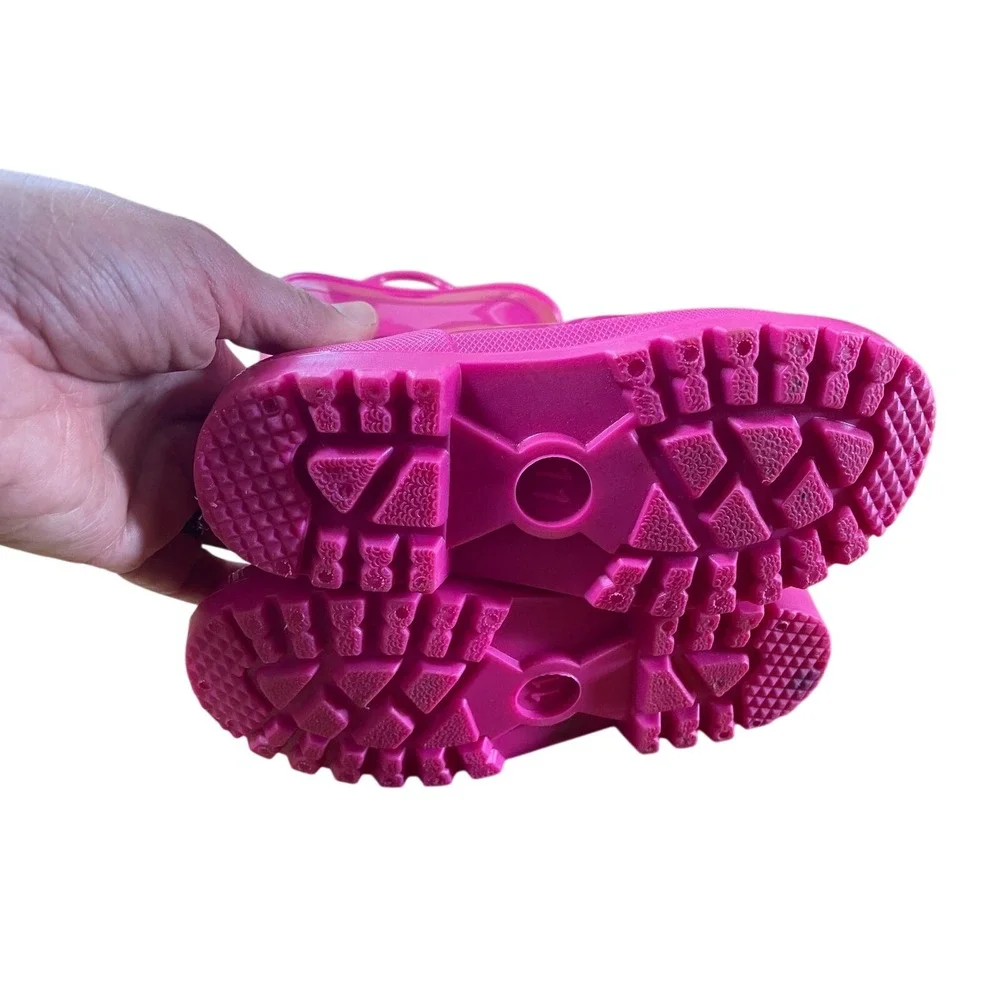 Stormy Mountain‎ Pink Rubber Rain Boots Size 11M Waterproof pull On Handles